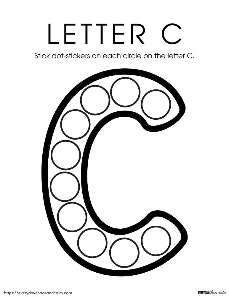 Free printable letter c worksheets