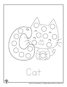 Alphabet dot coloring pages woo jr kids activities childrens publishing