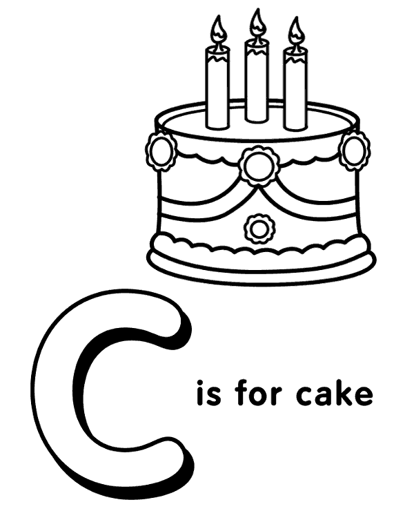 C for cake vocabulary picture