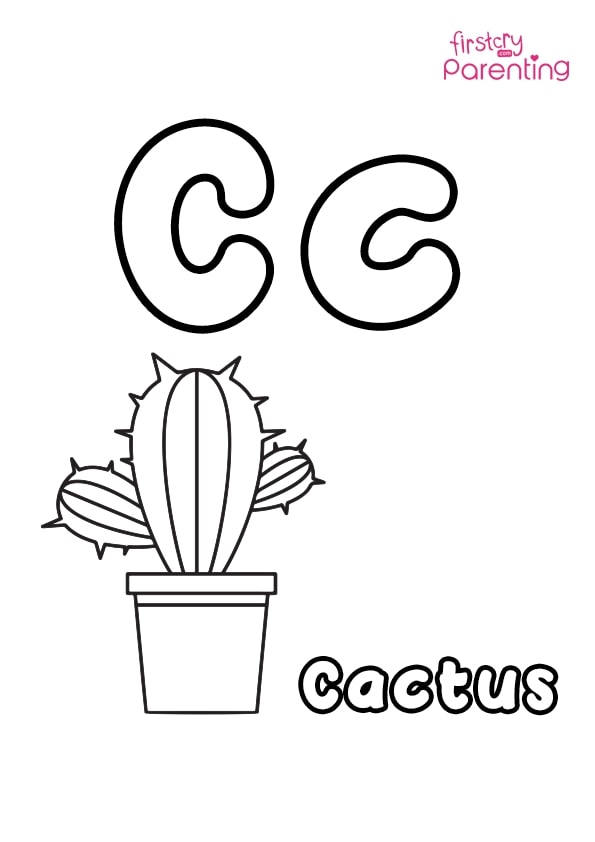 Easy printable letter c coloring pages for kids