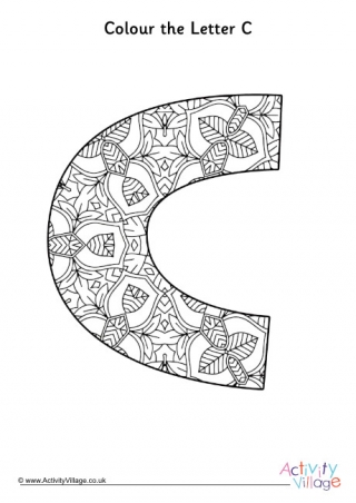 Letter c louring pages
