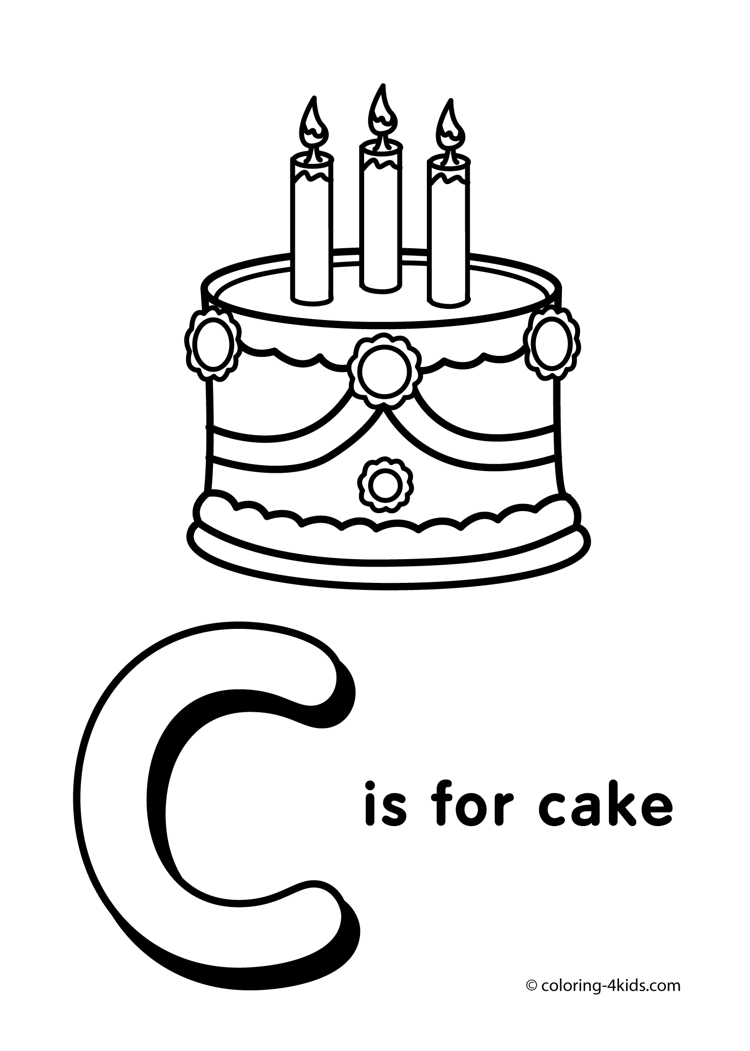 Letter c coloring page