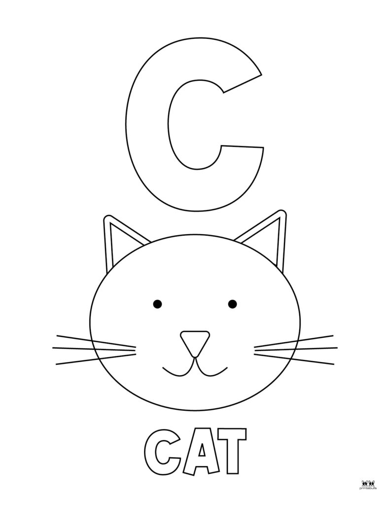 Letter c coloring pages