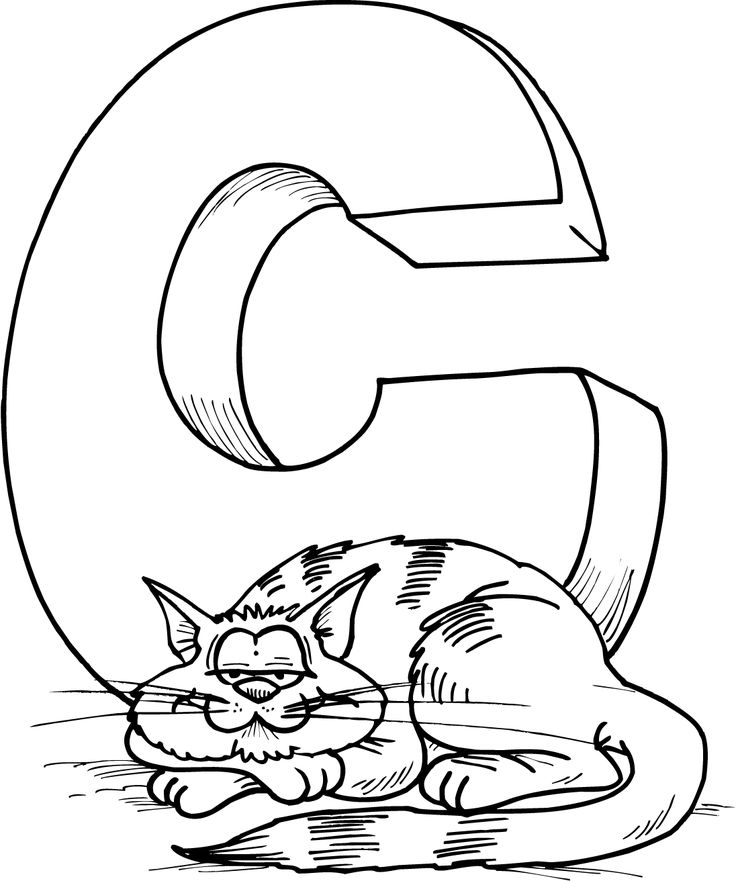 Letter c coloring pages