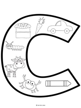Alphabet letter sounds coloring pages by kool kids games tpt