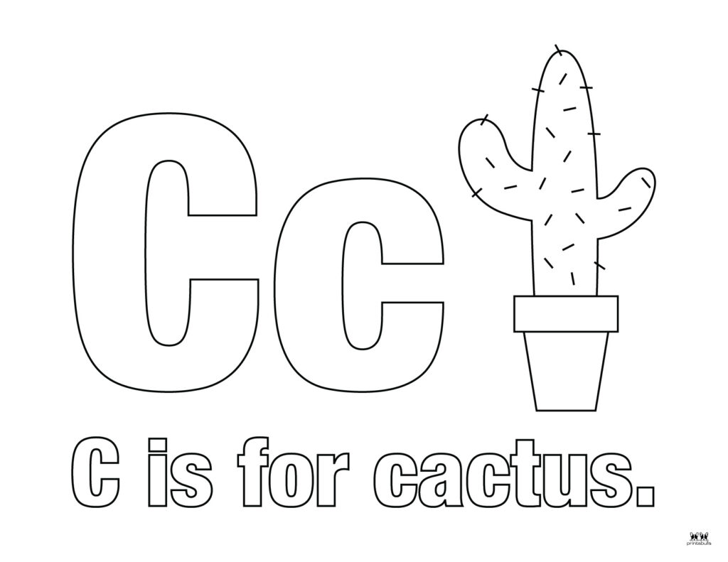 Letter c coloring pages