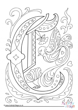 Letter c louring pages