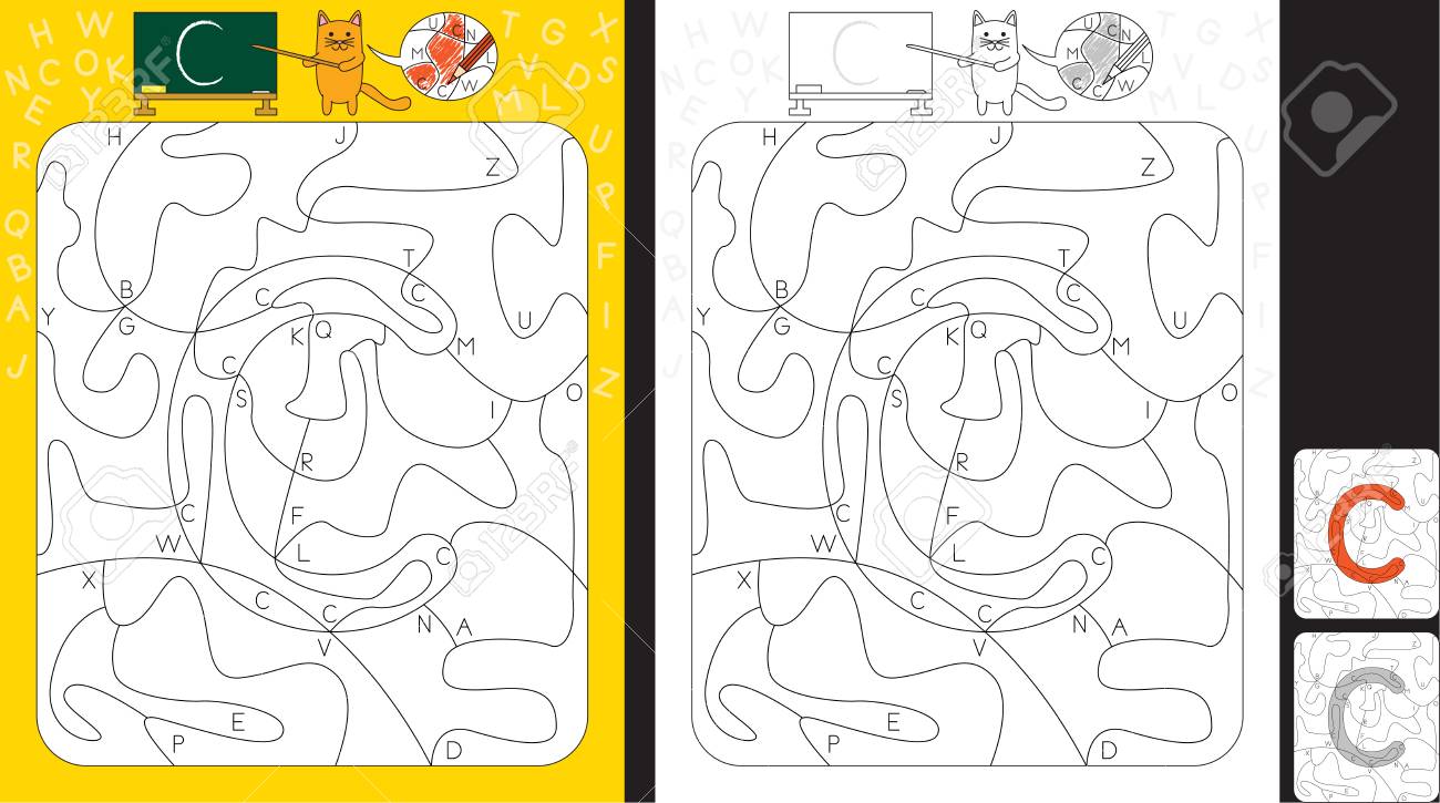 Worksheet for practicing letter recognition and fine motor skills