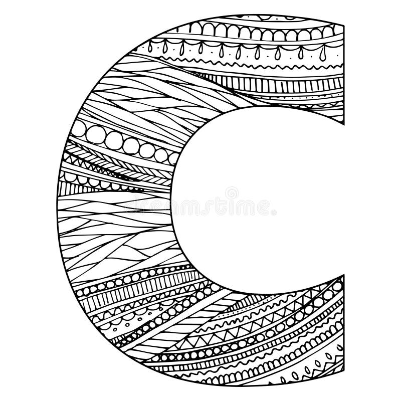 Zentangle stylized alphabet