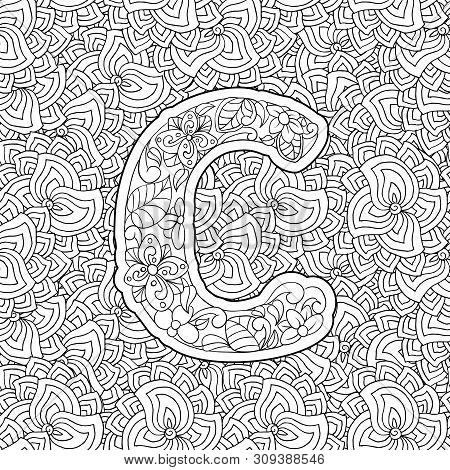 Coloring book floral vector photo free trial bigstock