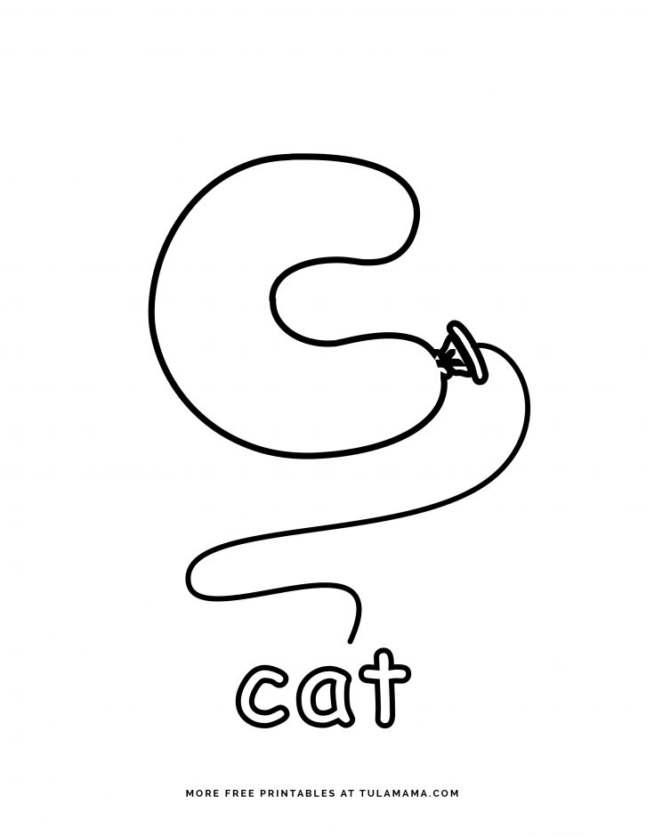 Fun free easy to print letter c coloring pages