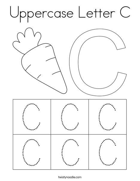 Uppercase letter c coloring page