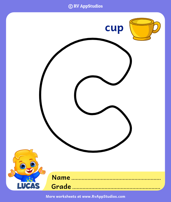 Alphabet c coloring pages