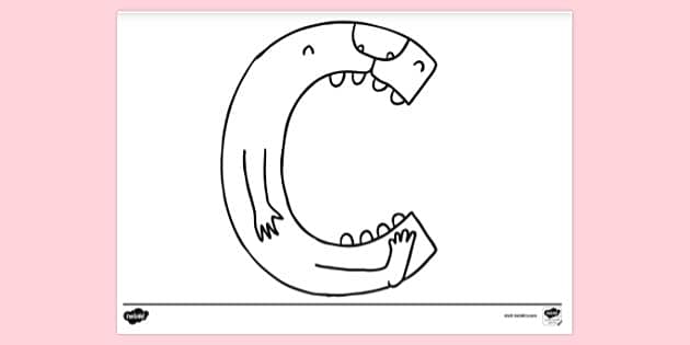 Free letter c colouring page