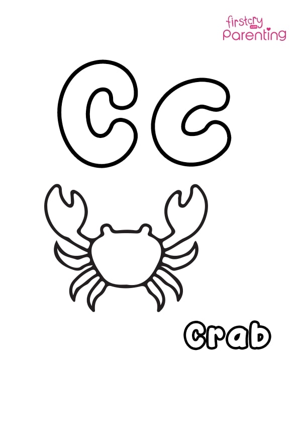Easy printable letter c coloring pages for kids