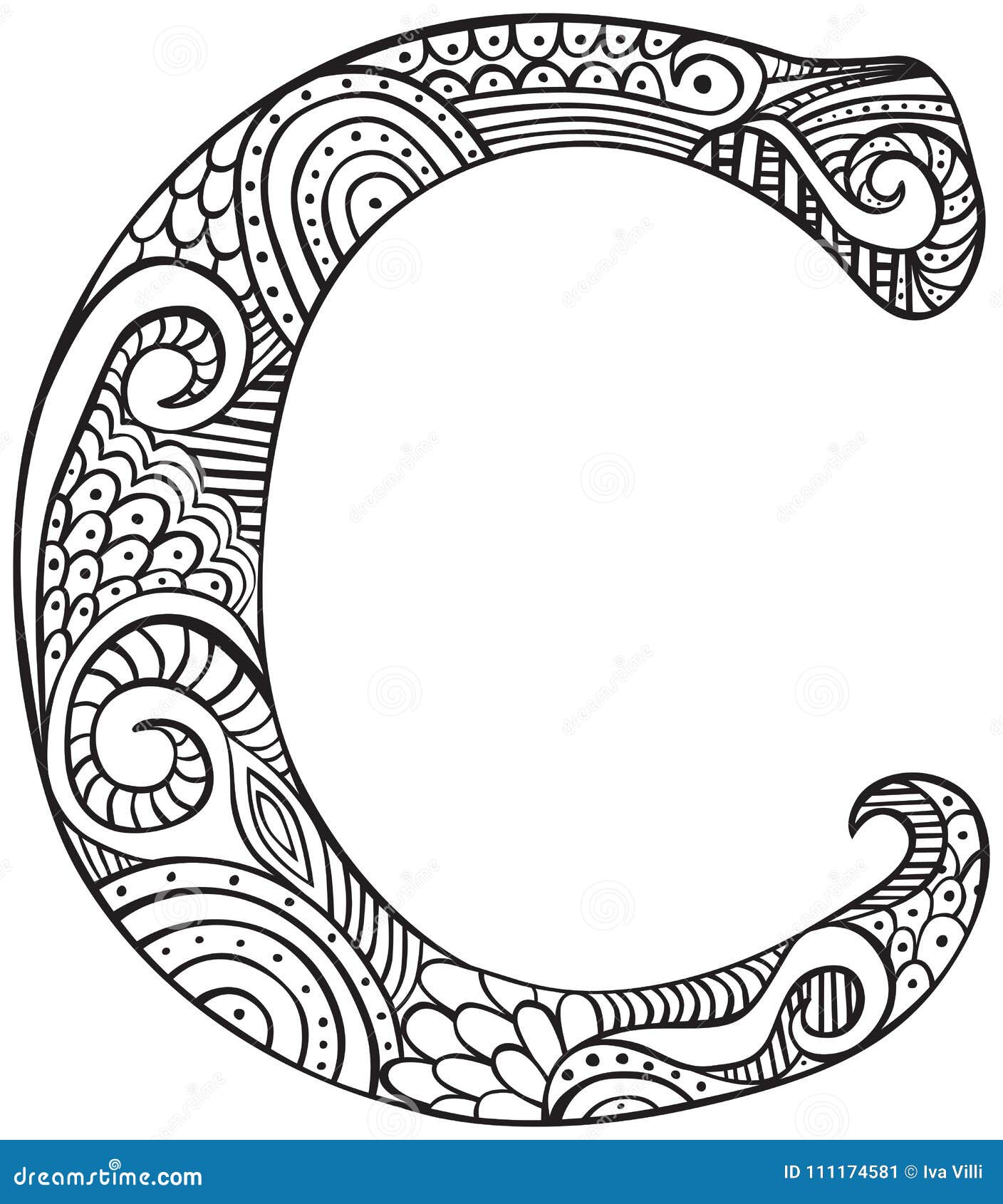 Illustrated letter c stock vector illustration of layout