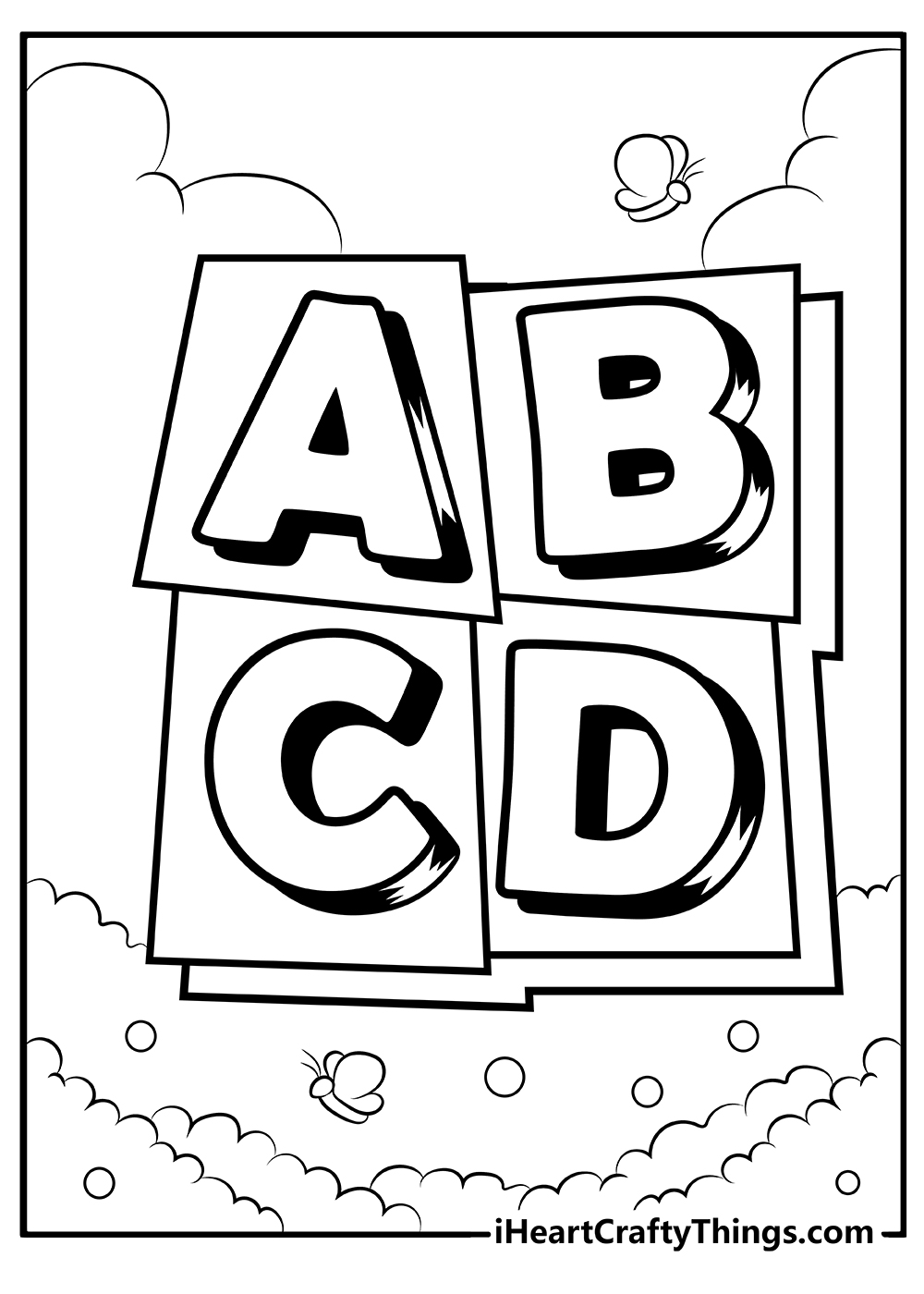 Alphabet coloring pages free printables