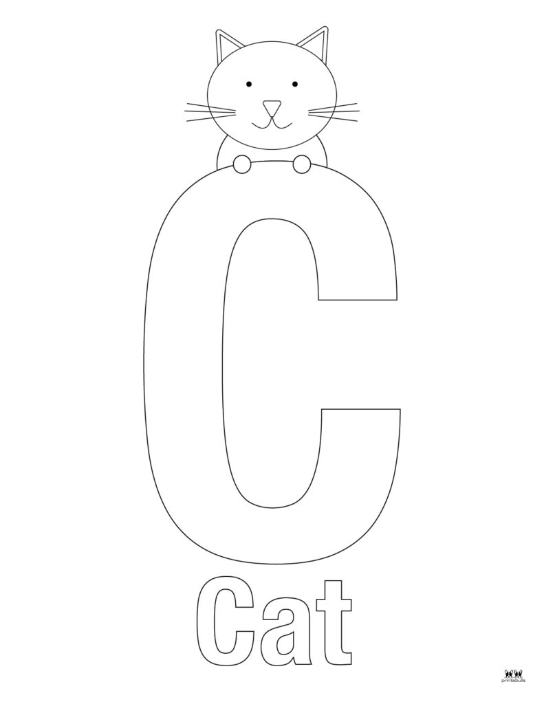 Letter c coloring pages