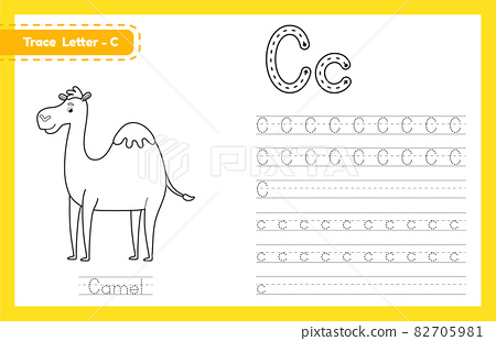 Trace letter c uppercase and lowercase