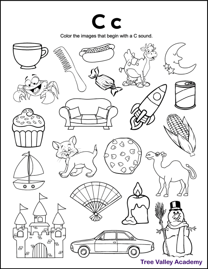 Letter c sound worksheets