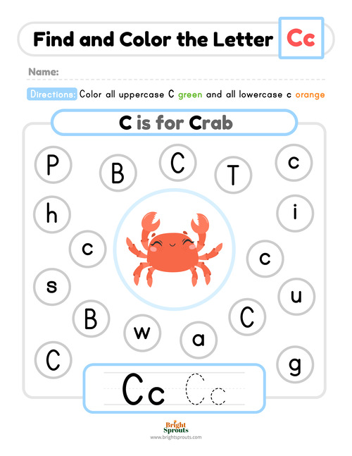 Letter c worksheets c tracing and coloring pages