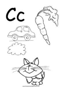 Alphabet letter c worksheet