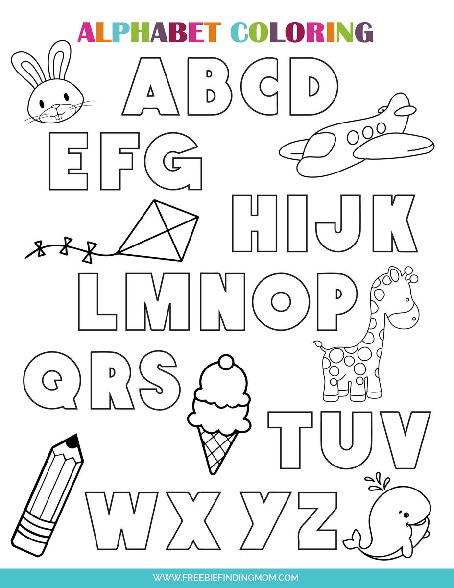 Letter coloring pages â freebie finding mom