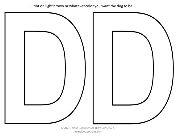 Letter d dog printable for classroom cut and paste alphabet craft phonics and fine motor preschool and kindergarten activity