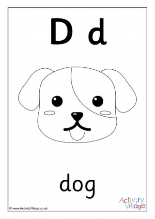 Letter d louring pages
