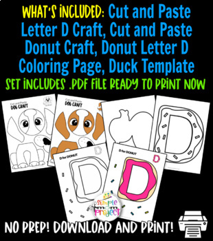 Fun letter d craft bundle by simple mom project tpt