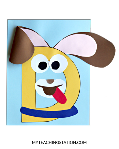 Letter d craft dog