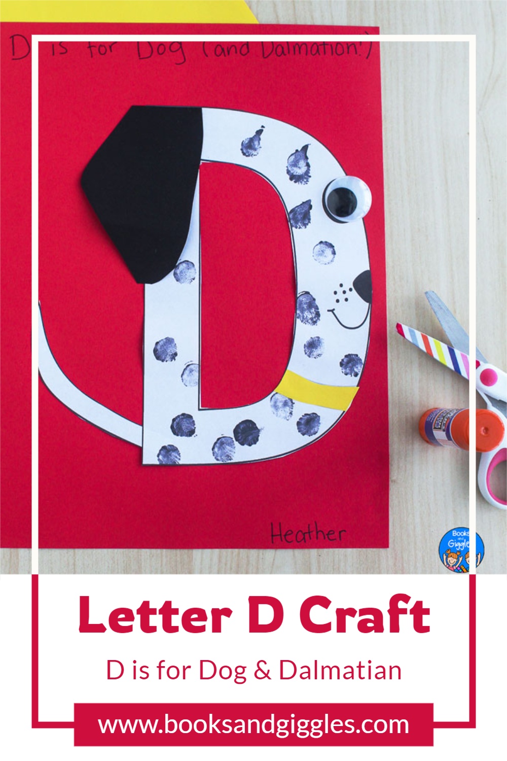 Letter d craft d is for dog dalmatian
