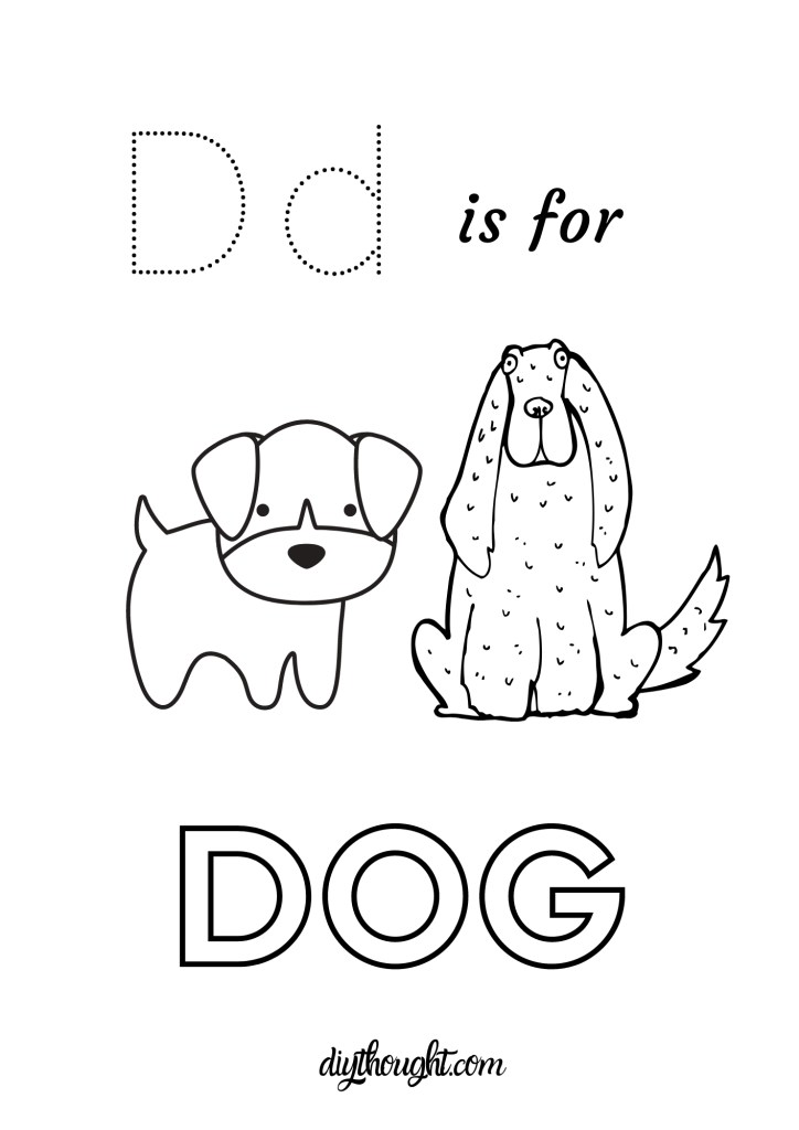 Free letter d printable worksheets