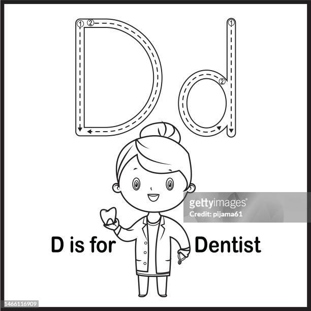 Flashcard letter d is for doctor vector illustration high