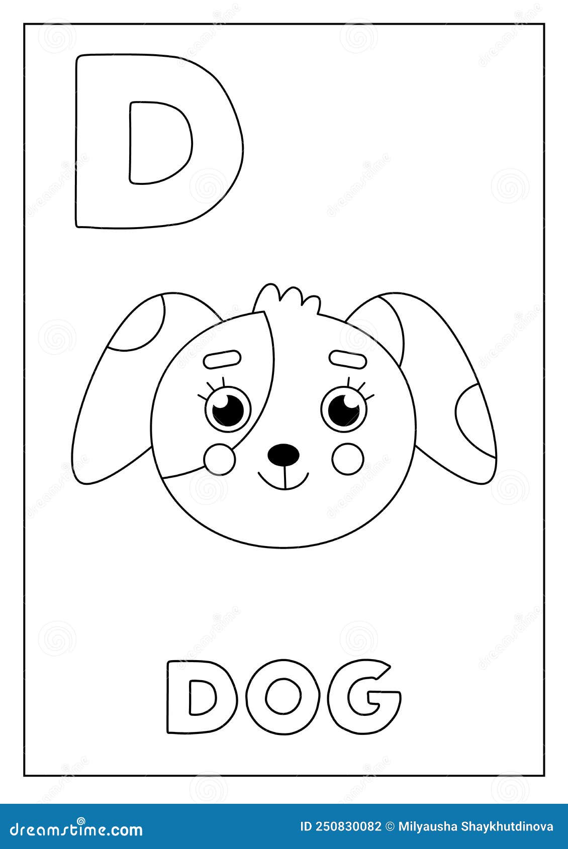 Flashcard letter d dog stock illustrations â flashcard letter d dog stock illustrations vectors clipart