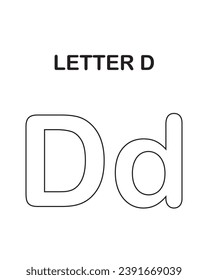 Flashcard letter d stock photos