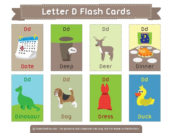 Free printable letter d flash cards download them in pdf format at httpflashcardfoxdownloadletter