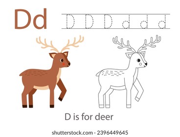 Flashcard letter d stock photos