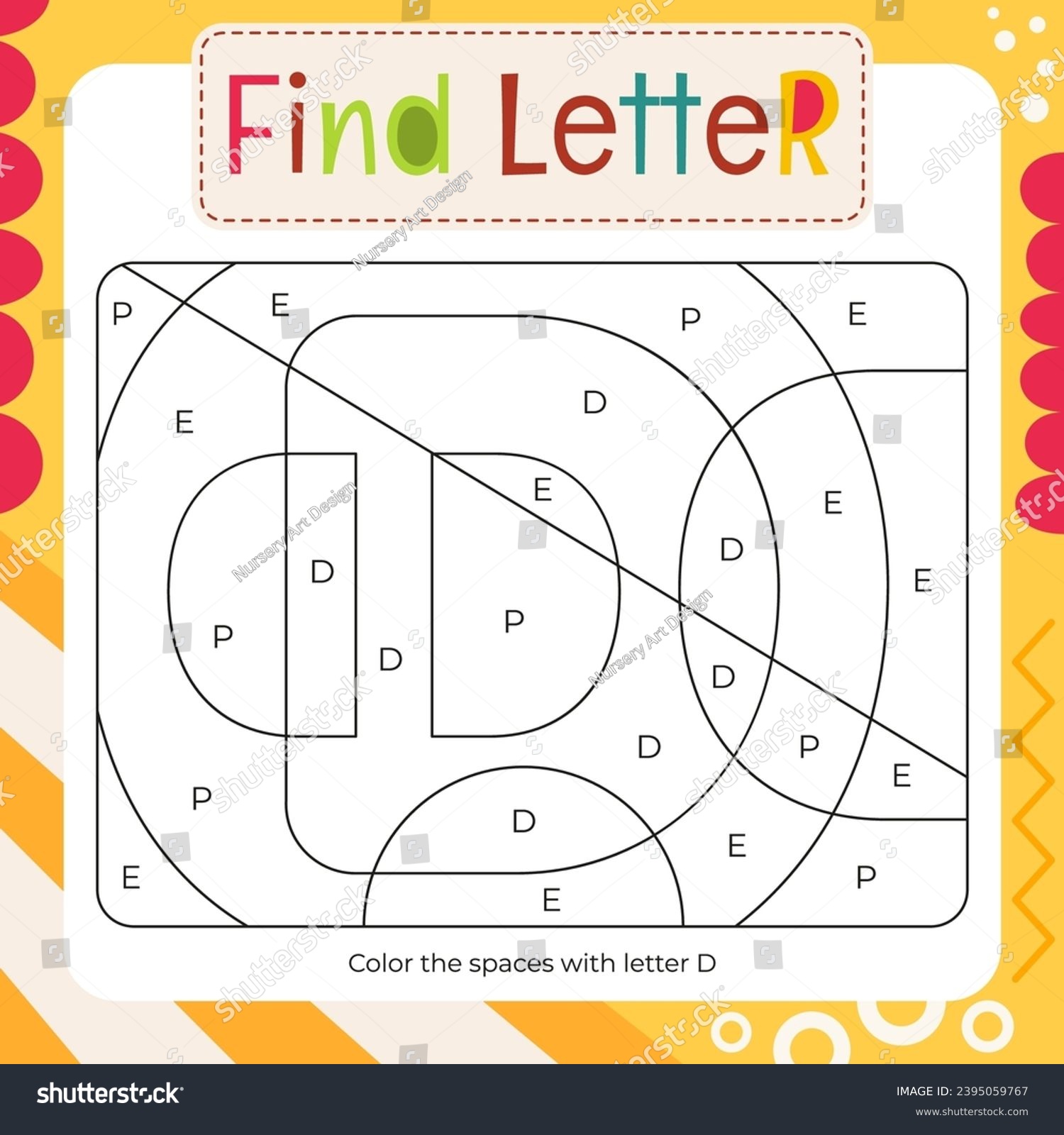Flashcard letter d stock photos