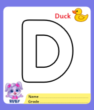 Letter d coloring pages