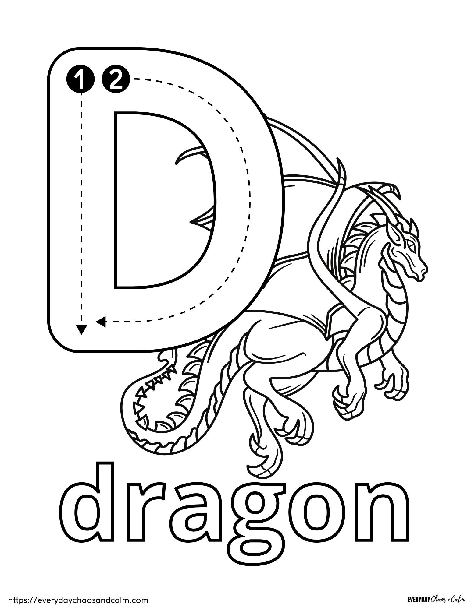 Free printable letter d worksheets