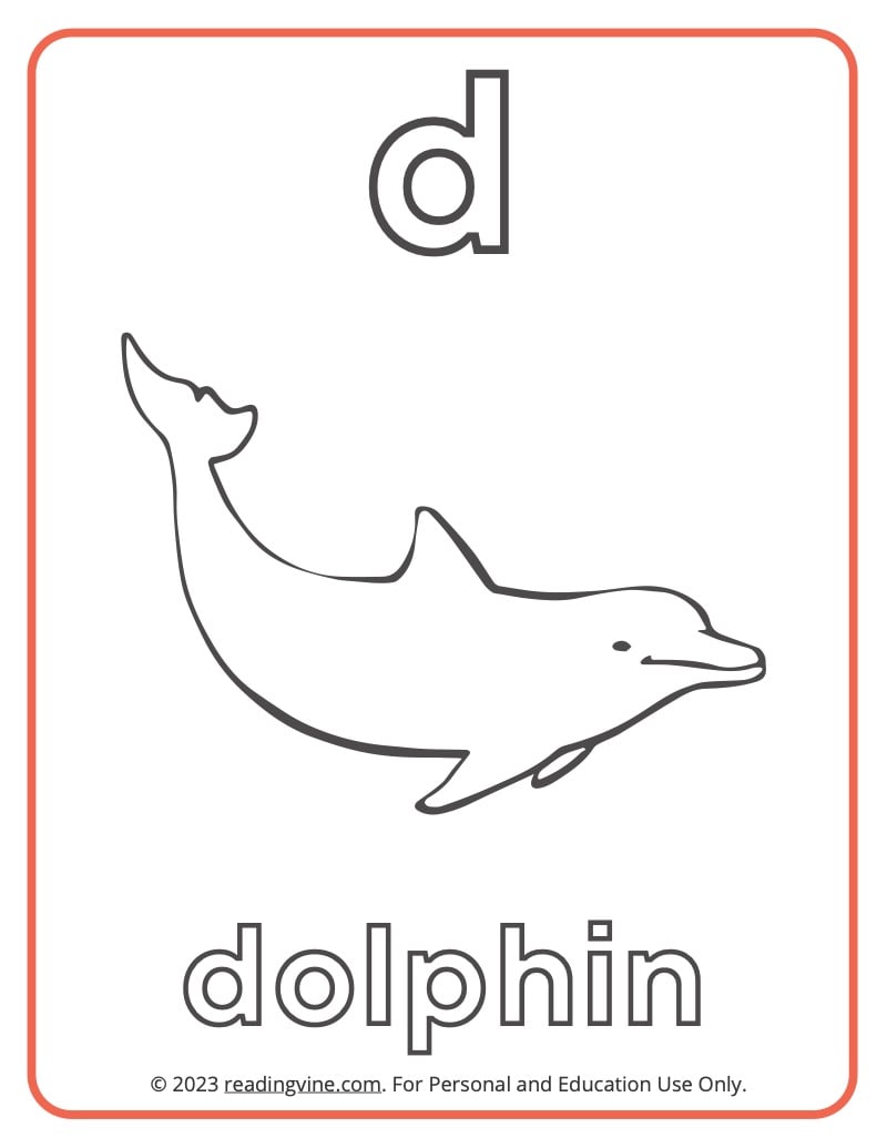 Letter d coloring pages