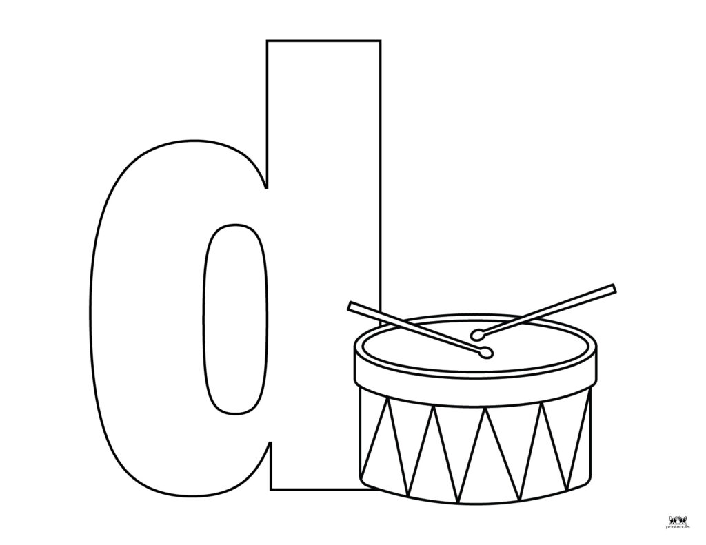 Letter d coloring pages