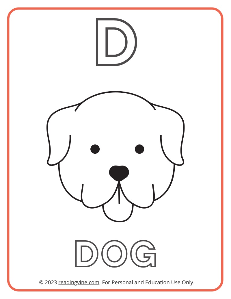 Letter d coloring pages
