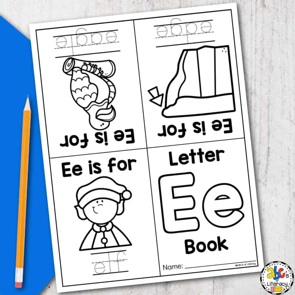 Letter e book