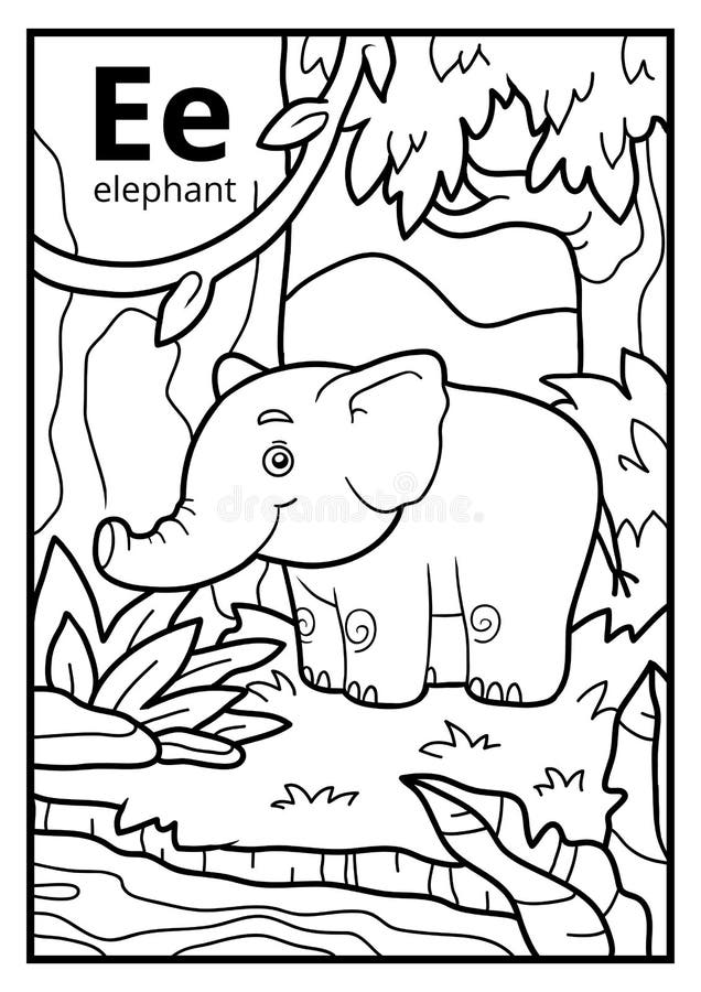 Coloring book letter e stock illustrations â coloring book letter e stock illustrations vectors clipart