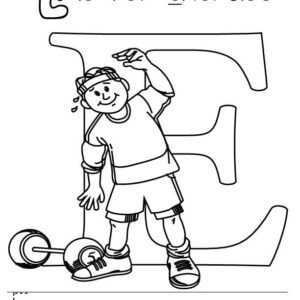 Letter e coloring pages printable for free download