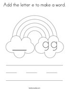 Letter e coloring pages