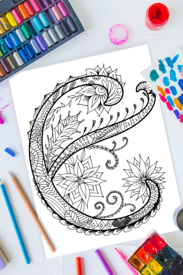 Letter coloring pages