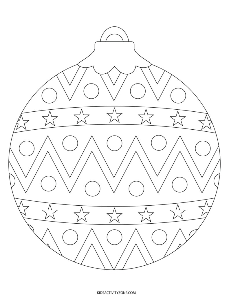 Christmas ornament coloring pages